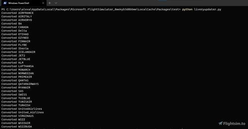 FlyByWire Livery Updater