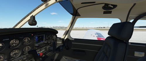 PA28 Arrow III (JustFlight) Black Creme Interior