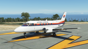 NextGen Simulations EMB-110 Bandeirante United Express "Rainbow" N110EA thumbnail 2