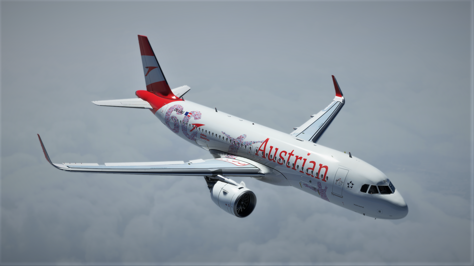 [A32NX] Austrian Airlines 60 Years Anniversary(AUA) OE-LBU [8K-UHD] 2021 - Image 1