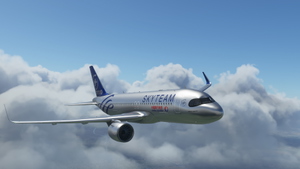 [A32NX] China Eastern Skyteam silver livery 8K thumbnail 2