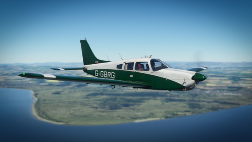 JustFlight Piper P28R Arrow III Vintage British Racing Green G-GBRG