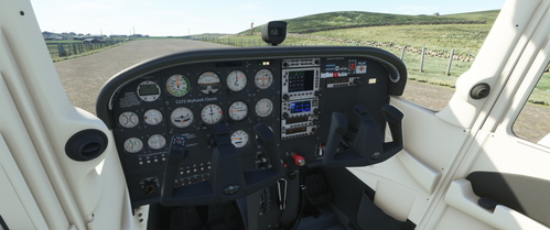 JDs C172 Cockpit Black Creme & White Orange