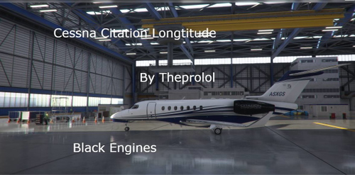 Citation Logtitude Black Engines Livery