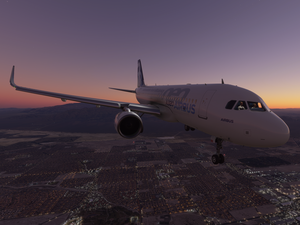 Las Vegas McCarran Sunrise Landing (KLAS) A320/A32NX thumbnail 2