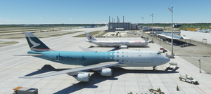 Boeing 747-8F Cathay Pacific Cargo Hong Kong Trader (4k, historical) - no logo mirroring thumbnail 10