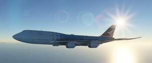Boeing 747-8F Cathay Pacific Cargo Hong Kong Trader (4k, historical) - no logo mirroring thumbnail 2