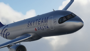 [A32NX] Delta Airlines Skyteam silver livery 8K thumbnail 6