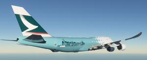 Boeing 747-8F Cathay Pacific Cargo Hong Kong Trader (4k, historical) - no logo mirroring thumbnail 9