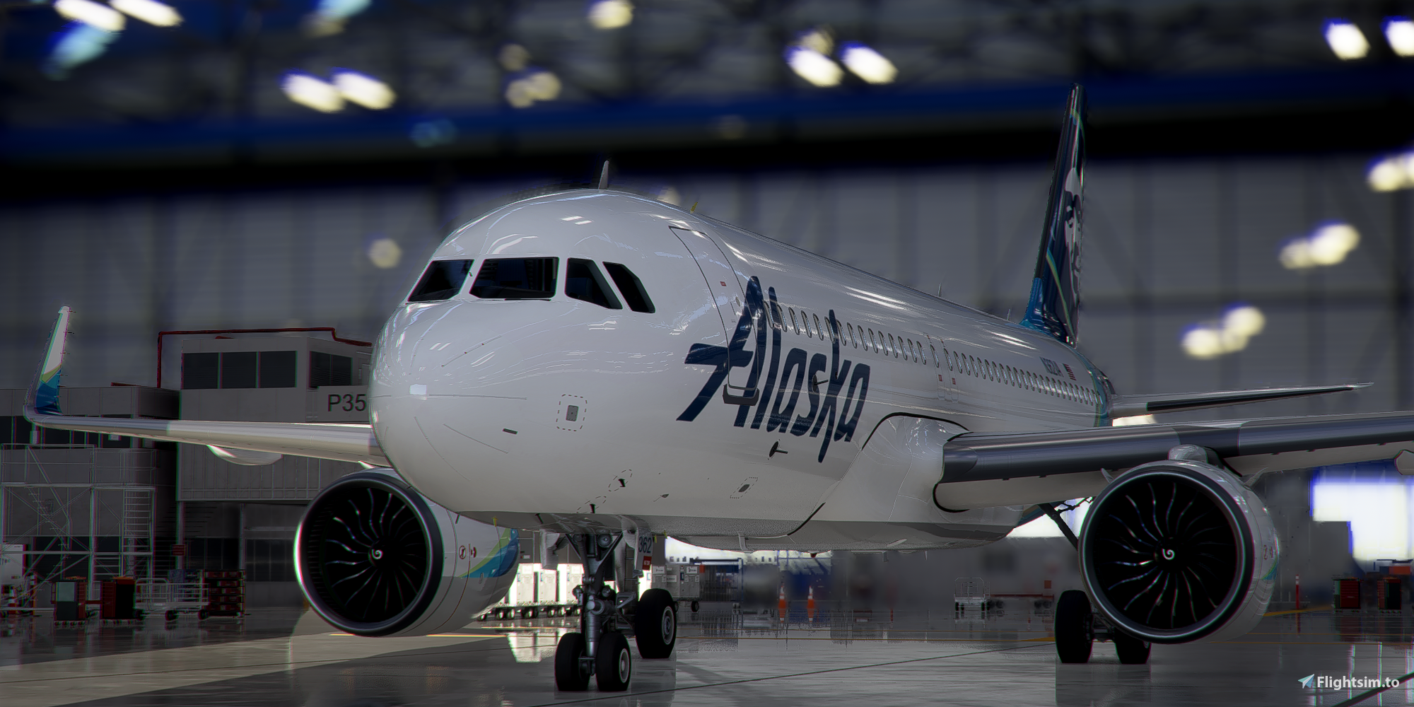 [A32NX] Airbus A320neo Alaska Airlines N362VA in 8k - Image 1