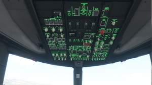 Boeing B747-8i Cockpit - Black-Grey with Green lighting thumbnail 3