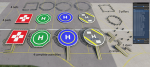 Helipads pack | 4 shapes | PBR textures | fully customisable thumbnail 1