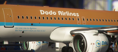 FBW A32NX Dodo Airlines liveries in all four game colours