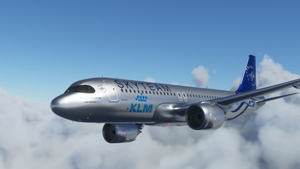 [A32NX] KLM Skyteam silver livery 8K thumbnail 5