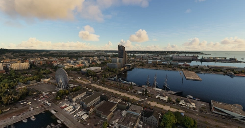 Gdynia promenade and harbor