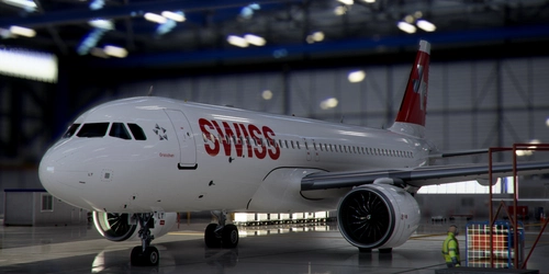 [A32NX] FlyByWire | Airbus A320neo SWISS HB-JLT - CROME / 8k