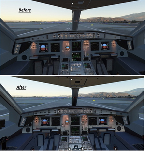 MegaPack A330 revised cockpit textures. thumbnail 1