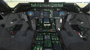 Boeing B747-8i Cockpit - Black-Grey with Green lighting thumbnail 2