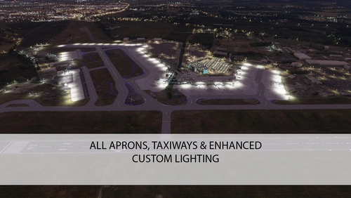 EGPH Edinburgh Airport - Custom Buildings, Lights, Turnhouse Apron