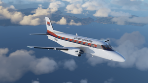 NextGen Simulations EMB-110 Bandeirante United Express "Rainbow" N110EA thumbnail 1