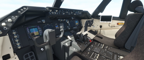 JD´s B747-8i Cockpit Black/Creme/Blue Emis