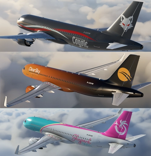 The Skypark Airbus A32NX (FBW) Livery Pack
