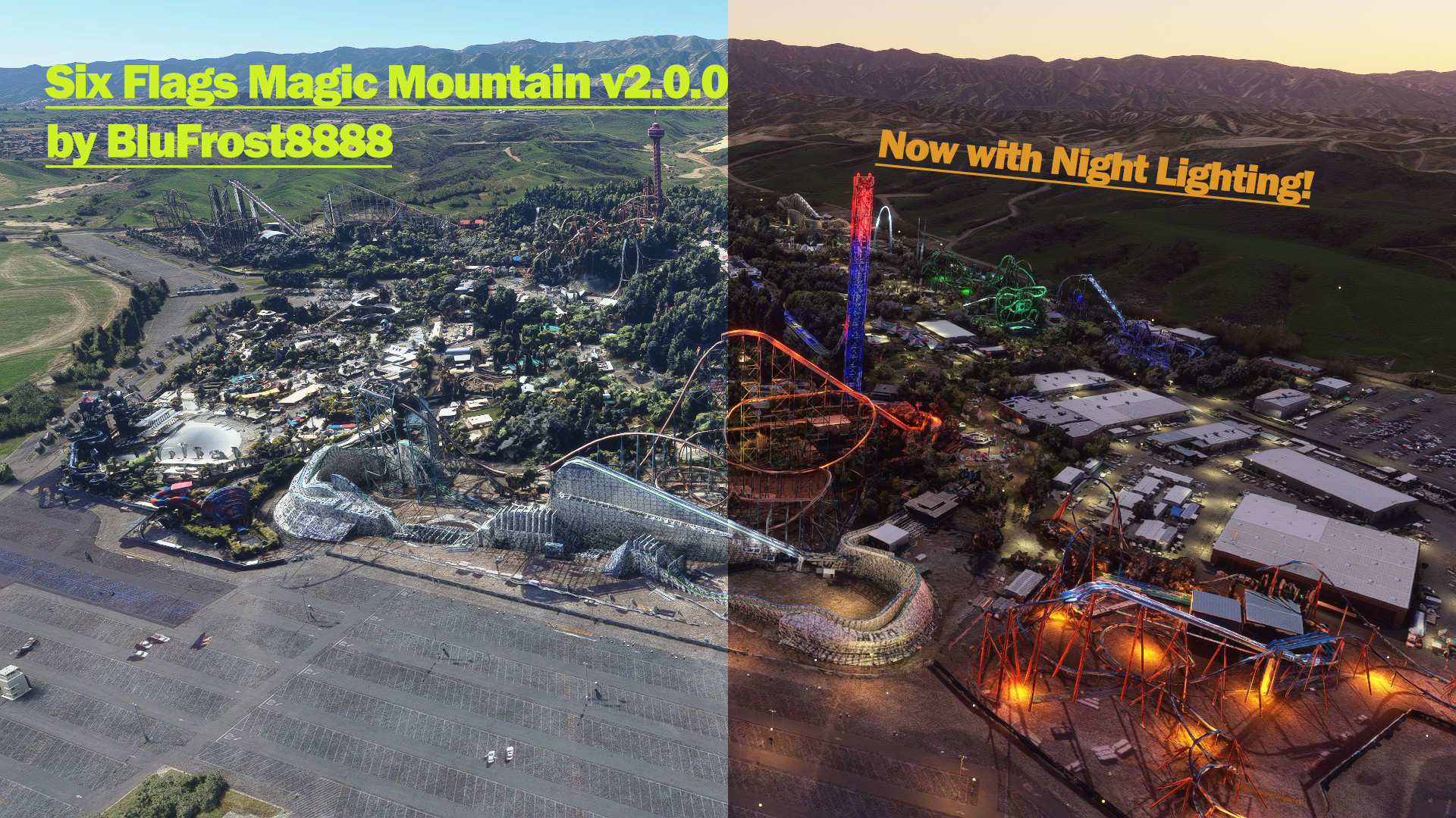 Six Flags Magic Mountain Valencia, California (Optimized Google Photogrammetry) - Image 1