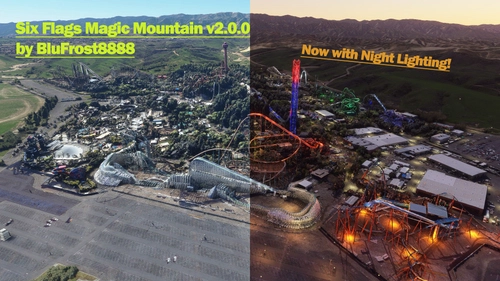 Six Flags Magic Mountain Valencia, California (Optimized Google Photogrammetry)