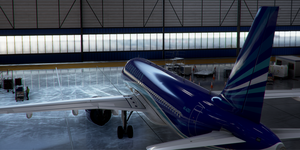 [A32NX] FlyByWire | Airbus A320neo Azerbaijan Airlines 4KAZ83 in 8k Livery thumbnail 4