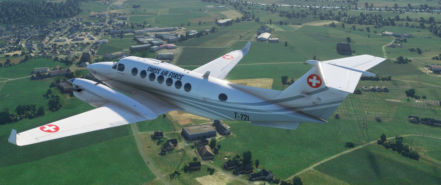 Asobo_KingAir350 Swiss Air Force T-721 White - Image 1