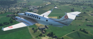Asobo_KingAir350 Swiss Air Force T-721 White thumbnail 1