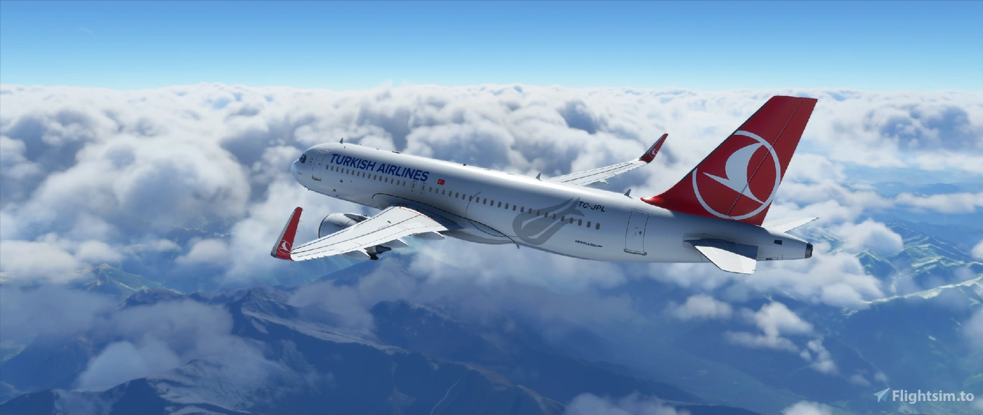 [A32NX] Turkish Airliners A320 Liveries 4K Textures, Detailed Livery for FlyByWire - Image 1