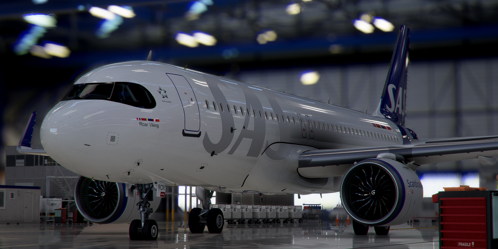[A32NX] FlyByWire | Airbus A320neo SAS Airlines SE-ROX in 8k - Image 1