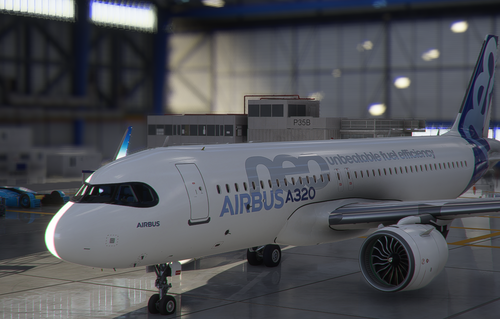 [A32NX] Airbus House Livery With Window Mask [8K] No Text Mirroring Semi Fictional