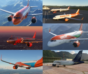 FBW A32NX EasyJET,RG2, BluePanorama All in one pack thumbnail 1