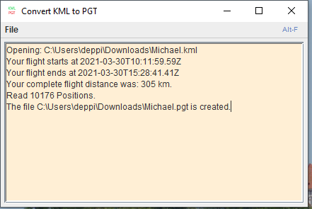 ConvertKml2Pgt