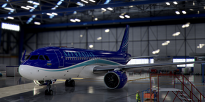 [A32NX] FlyByWire | Airbus A320neo Azerbaijan Airlines 4KAZ83 in 8k Livery thumbnail 1