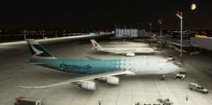 Boeing 747-8F Cathay Pacific Cargo Hong Kong Trader (4k, historical) - no logo mirroring thumbnail 12