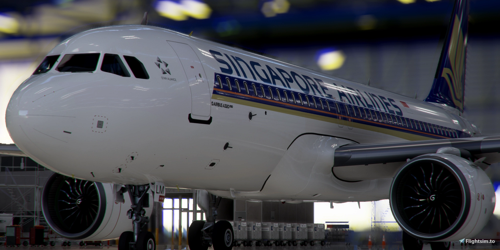 [A32NX] FlyByWire | Airbus A320neo Singapore 9V-SLM in 8k - Image 1