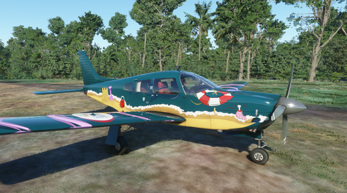 Just Flight PA28 Arrow III Deep sea livery