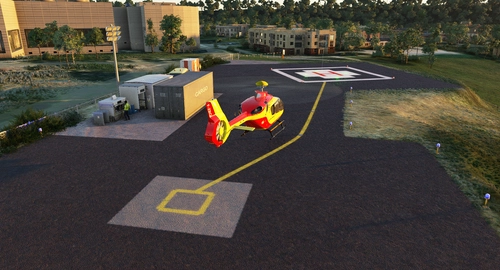 Helipad - Valence hospital