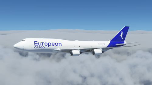 European Airlines Virtual Boeing 747-8F - 8K (Mirrored)