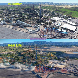 Six Flags Magic Mountain Valencia, California (Optimized Google Photogrammetry) thumbnail 3