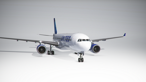 PMP Airbus A330-300 United new colors - fictional [4k] thumbnail 1