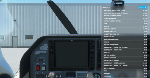 Checklist for Carenado's Cessna T182T Skylane