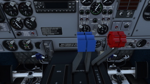 Embraer EMB-110 Bandeirante - Grey Interior and Blue Prop Levers thumbnail 3