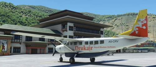 Cessna 208B Grand Caravan Drukair — Royal Bhutan Airlines [4K Fictional]