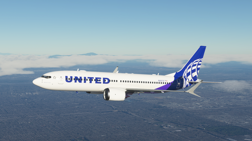 United Airlines Boeing 737 MAX - (5k*10K)