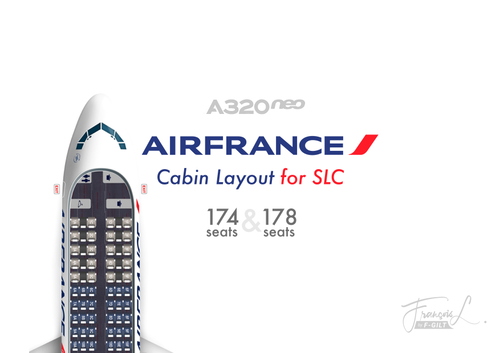 Air France A320neo - Cabin Layout for SLC