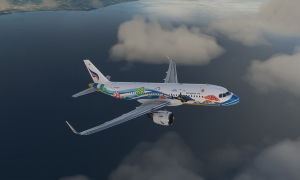 A320 Bangkok Airlines HS-PGW Samui Livery 8K - Asobo version thumbnail 9